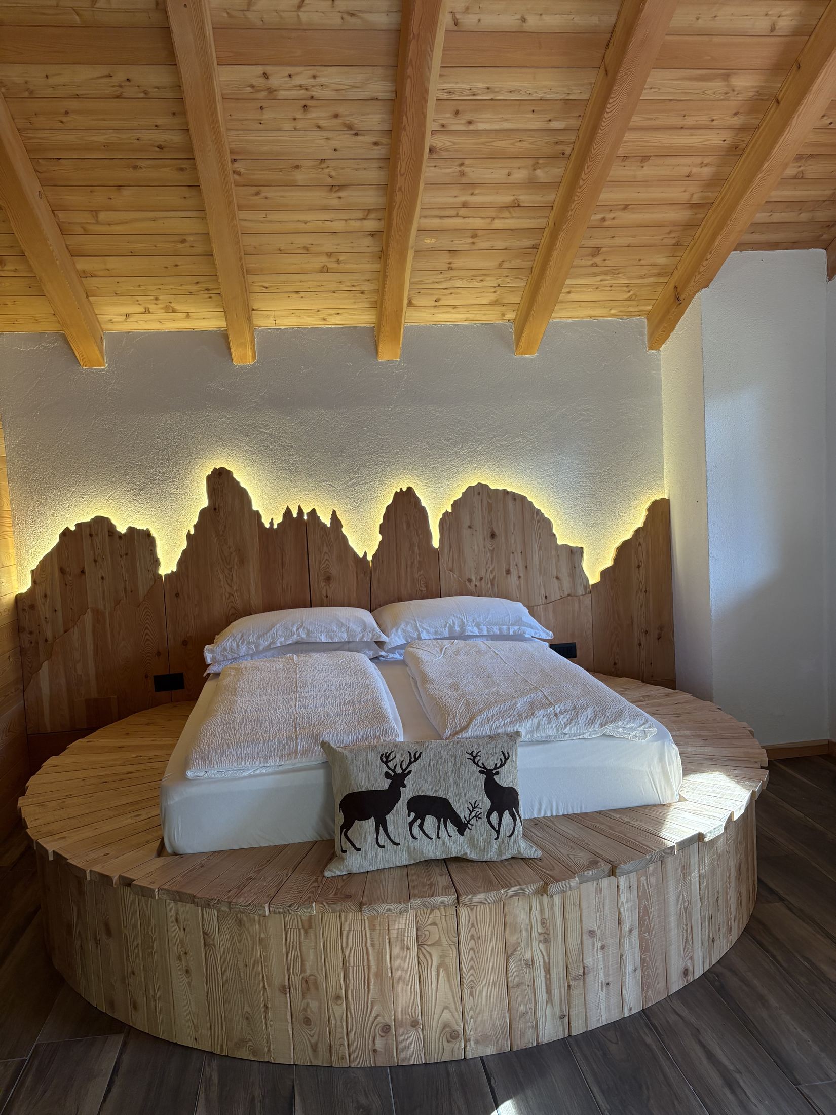 Letto matrimoniale dello Chalet Brenta