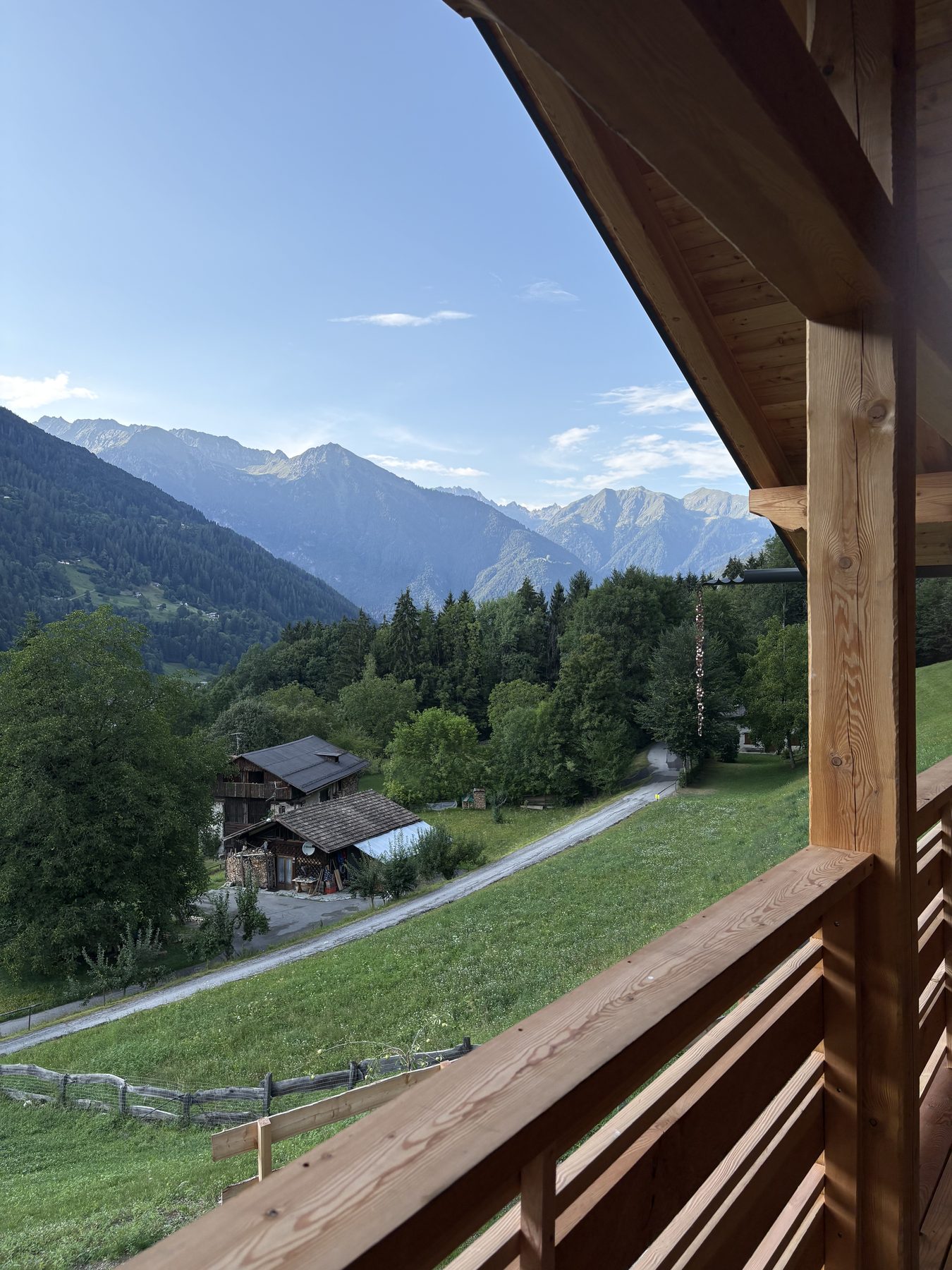 Vista dal balcone dello Chalet Lobbie